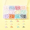 840Pcs 12 Colors Frosted Crackle Glass Beads GLAA-FS0002-17-8