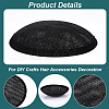 Imitation Hemp Round Fascinator Hat Base for Millinery AJEW-WH0472-45A-02-4