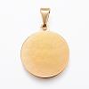 Real 18K Gold Plated 304 Stainless Steel Pendants STAS-H372-01H-2