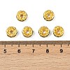 Brass Grade A Rhinestone Spacer Beads RSB038NF-10G-2