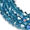 Transparent Electroplate Glass Beads Strands GLAA-F029-3mm-A01-3