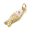 Brass Enamel Pendants KK-A266-39G-3