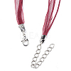 Waxed Cord and Organza Ribbon Necklace Making NCOR-T002-163-3