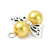 24Pcs 24 Colors Glass Pearl Pendants PALLOY-JF03066-6
