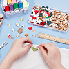 240Pcs 2 Styles Wood Buttons WOOD-WR0001-15-3