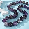 Natural Amethyst Nuggets Beaded Necklaces for Women Men NJEW-K388-01E-3