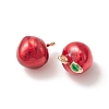 2pcs Brass Enamel Charms KK-YW0001-90-2
