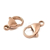 Ion Plating(IP) 304 Stainless Steel Lobster Claw Clasps STAS-AB10-RG-2