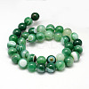 Natural Striped Agate/Banded Agate Bead Strands X-G-K155-B-8mm-08-2