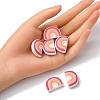 6Pcs Food Grade Eco-Friendly Silicone Focal Beads SIL-YW0001-04D-5