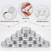 BENECREAT 15Pcs 5 Style 60ML Aluminium Shallow Round Candle Tins AJEW-BC0003-61B-4