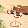 1 Pairs Acrylic Fan Dangle Earrings EJEW-TADJ0001-01-6