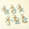 Transparent Epoxy Resin Pendant Keychains KEYC-FS00022-22-10