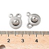 Non-Tarnish 201 Stainless Steel Snap Clasps STAS-K212-02P-3