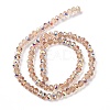 Electroplate Transparent Glass Beads Strands EGLA-A046-01B-22-3