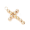 3Pcs 3 Colors Brass Beaded Pendants PALLOY-JF04054-4