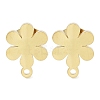 Flower Ion Plating(IP) 304 Stainless Steel Stud Earring Findings STAS-I206-94G-1