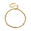 304 Stainless Steel Cubic Zirconia Link Bracelets SA-CBA8C9C-04A-G-2