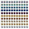 150Pcs 10 Colors Electroplated Natural Lava Rock Beads Strands G-PJ0001-03B-1