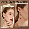 DIY Red Gothic Rose Flower Alloy Earring Making Kit DIY-SC0024-35-5