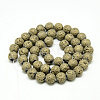 Electroplate Natural Lava Rock Beads Strands G-T058-03D-2