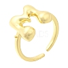 Rack Plating Brass Open Cuff Rings RJEW-S394-01G-M-2