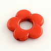 Opaque Acrylic Flower Bead Frames X-SACR-Q099-M67-3