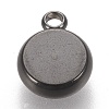 304 Stainless Steel Pendant Cabochon Settings STAS-K202-03B-B-2