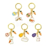 Easter Egg & Rabbit & Carrot Alloy Enamel Pendant Keychain KEYC-JKC00580-1