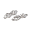 Brass Micro Pave Clear Cubic Zirconia Connector Charms KK-E068-VB387-3