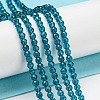 Transparent Glass Beads Strands GLAA-C019-01B-34-1