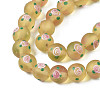 Handmade Frosted Lampwork Beads Strands LAMP-N021-39D-3
