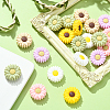 20Pcs Daisy Food Grade Eco-Friendly Silicone Focal Beads SIL-CJ0001-07-5