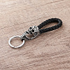 Viking Braided Skull PU Leather Keychains HZ0628-2