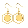 304 Stainless Steel Earring Cabochon Settings STAS-D267-01C-G-1