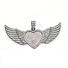 Alloy Pendant Cabochon Settings PALLOY-S107-001B-RS-1