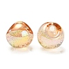 UV Plating Rainbow Iridescent Acrylic Beads OACR-G012-06G-2
