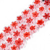 Handmade Millefiori Glass Bead Strands LAMP-N029-017D-21-1