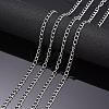 Tarnish Resistant 3.28 Feet 304 Stainless Steel Twisted Chains X-CHS-A003K-0.6mm-3