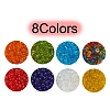 8 Colors Glass Seed Beads SEED-YW0001-54-2