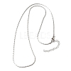 1.3MM 304 Stainless Steel Boston Link Chains Necklaces for Women Men NJEW-Z115-12P-04-4