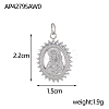 304 Stainless Steel Pendants STAS-OY002-21P-2