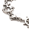 304 Stainless Steel Skull Anchor & Helm Link Chain Bracelets BJEW-E094-15AS-3