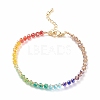 Glass Braided Anklet AJEW-AN00493-1