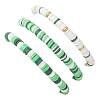 3Pcs Handmade Polymer Clay & Acrylic Beaded Stretch Bracelets for Women BJEW-JB12729-4