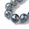Transparent Electroplate Glass Beads Strands EGLA-N002-34H-F04-3