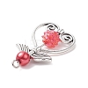 Glass Pearl Bead Angel Pendants PALLOY-JF02054-4