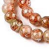 Drawbench Crackle Glass Beads Strands GLAA-N006-8mm-08-3