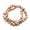 Dyed Round Synthetic Gemstone Ocean White Jade Beads Strands G-F085-10mm-04-2