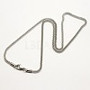 Trendy Men's 304 Stainless Steel Lantern Chain Necklaces NJEW-M071-02-2